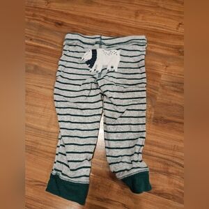 Carter's Green Striped Pajama Bottoms 18 Months